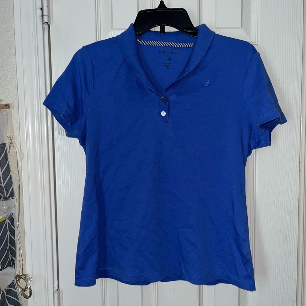Girls nautica blue collar polo shirt